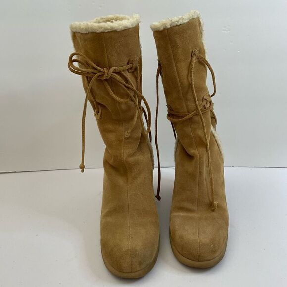 Michael Kors| Leather suede| Vintage| Wedged Heel| Boot - Picture 2 of 11